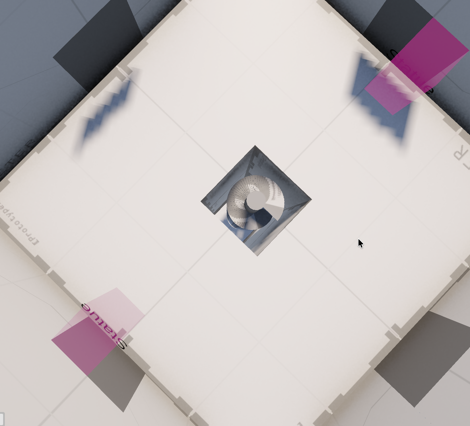 A screenshot showing a seamless labyrinth room