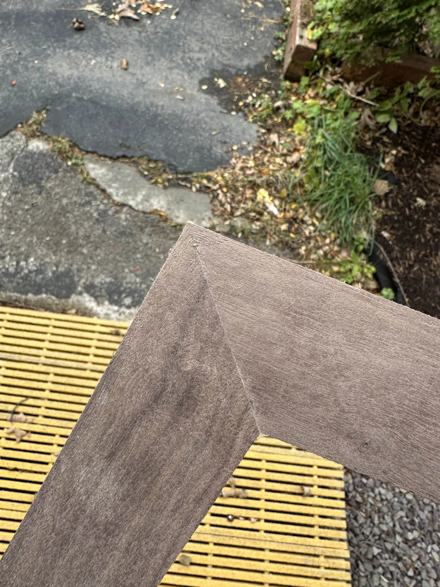 Close-up of miter joint